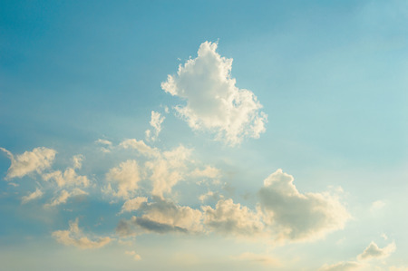 sky with clouds and sun lightの写真素材