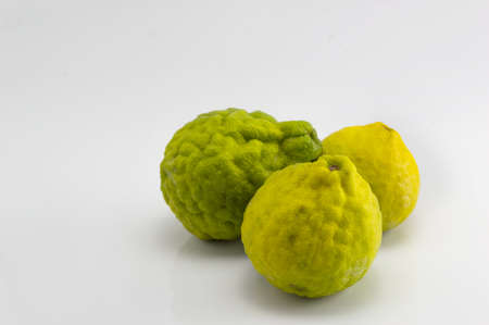 Bergamot fruit on isolate background and copy spaceの写真素材