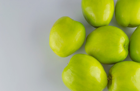 monkey apple sweet fruit isolate on gray backgroundの写真素材