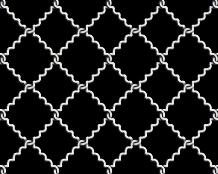 mesh wire for fencing on a black backgroundの写真素材