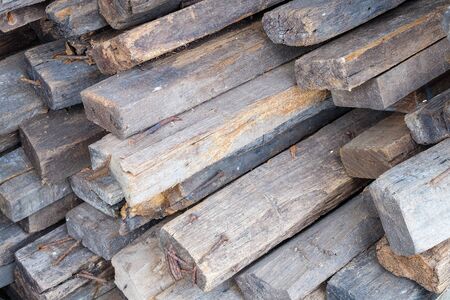 Pile of wood chipsの写真素材