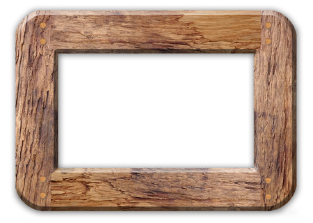 Wood frame isolated on white