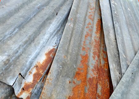 Rusted galvanized iron plateの写真素材