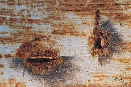 rusty on steel wall background
