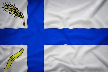 Wierden vlag flag of Reunion (MLK) flag on the fabric texture background,Vintage styleの写真素材