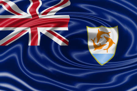 Anguilla waving flagの写真素材