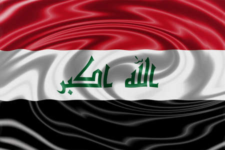 Iraq waving flagの写真素材