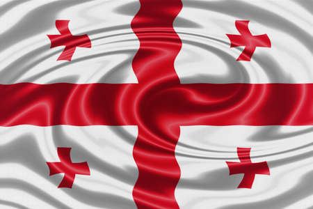 Georgia waving flagの写真素材