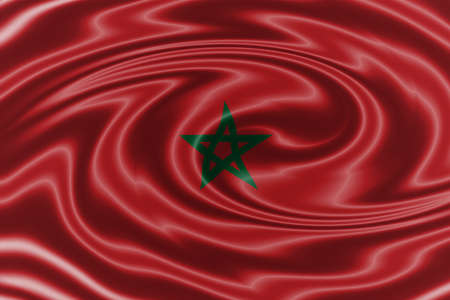 Morocco waving flagの写真素材
