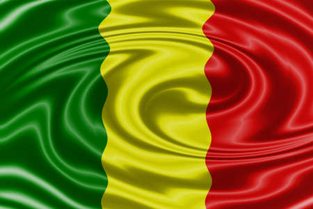 Mali waving flagの写真素材