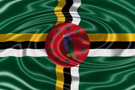 Dominica waving flagの写真素材