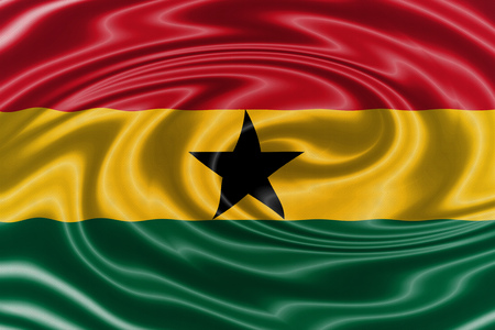 Ghana waving flagの写真素材