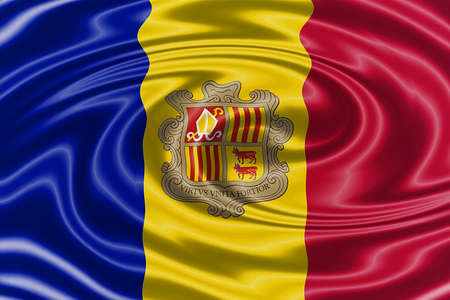 Andorra waving flagの写真素材