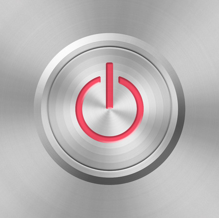 red power buttonの写真素材
