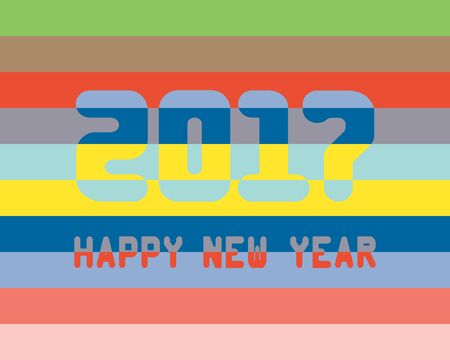 2017 New Year numbers  Colorful design card design for your