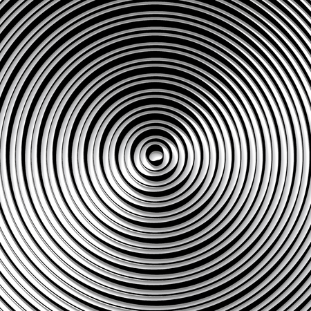 Black circular ripple patternのイラスト素材