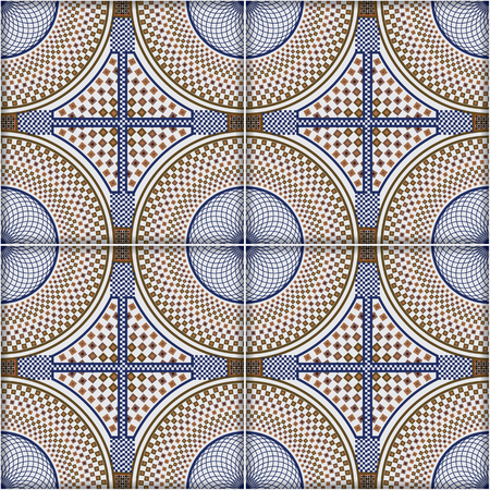 Tile decorative pattern ornament.のイラスト素材