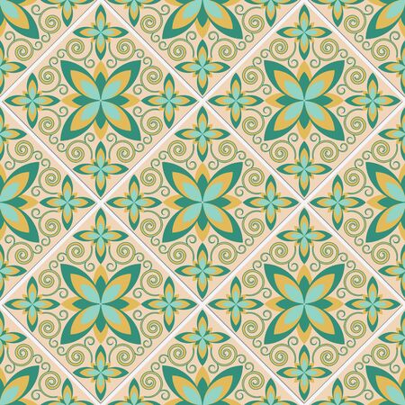 Tile decorative pattern ornament.のイラスト素材