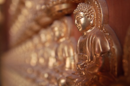 Thousand of small Buddha statue