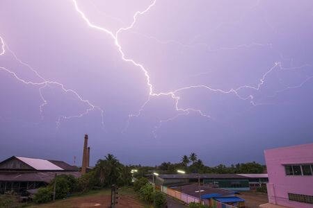 Lightning on the city