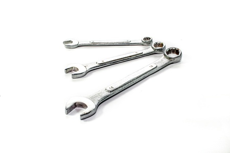 Stainless steel spanners silhouette illustration の写真素材