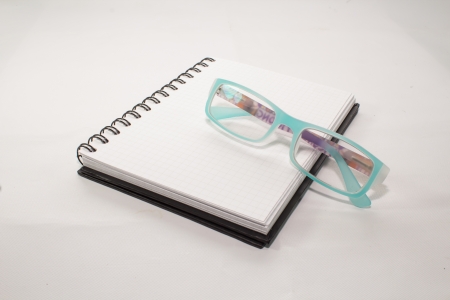 Notebook and Glassesの写真素材