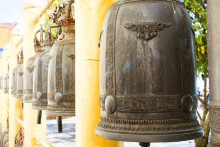 The bell in the templeの写真素材