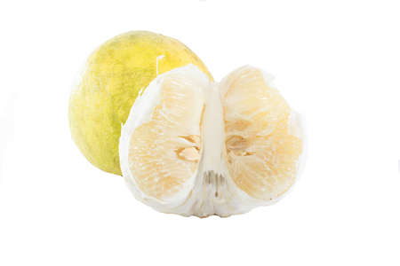 grapefruit on white background の写真素材