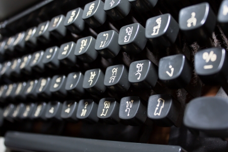 View of an antique manual Underwood typewriterの写真素材