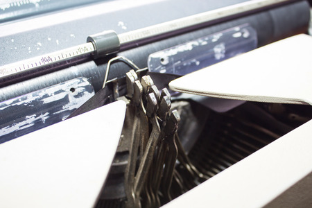 View of an antique manual Underwood typewriterの写真素材