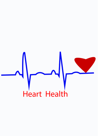 Heart and heartbeat symbolのイラスト素材