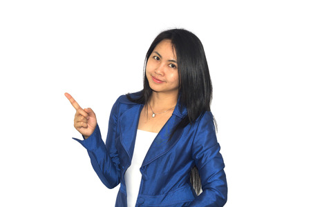 Young people of Thailand with a lovely smile isolate on whiteの写真素材