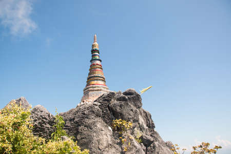 The amazing temple is located atop Mountの写真素材