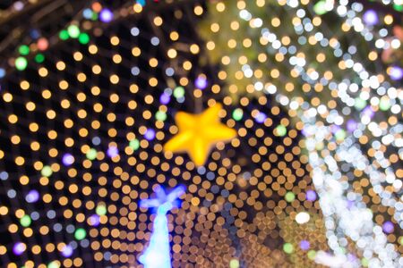 Beautiful bokeh background light from the lamp in festivals