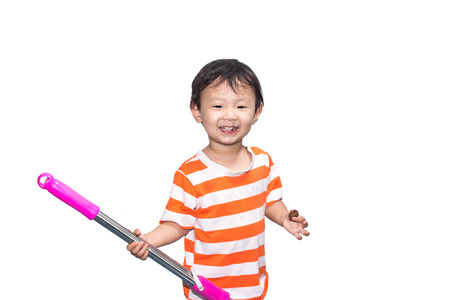 Kids are cute smile isolate on whiteの写真素材