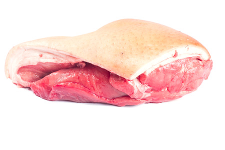 pork Before cooking isolate on whiteの写真素材