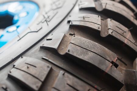 Tires for sale at a tire storeの写真素材