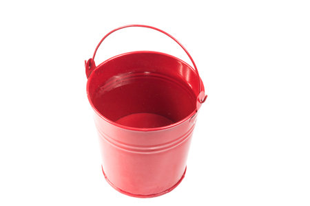 red miniature metal bucketの写真素材