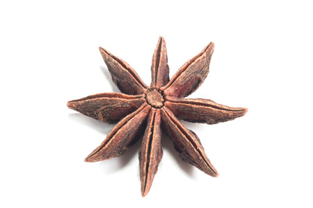 star anise. isolated on a white backgroundの写真素材