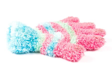 gloves  isolate on whiteの写真素材