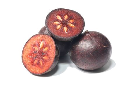 Flacourtia fruit on white backgroundの写真素材