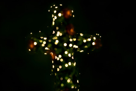 cross  bokeh backgroundの写真素材