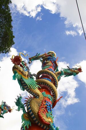 Dragon in Chinese templeの写真素材
