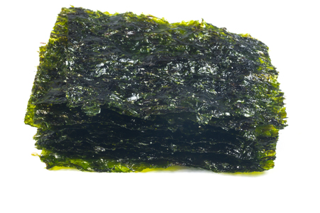 Nori sheets isolated on whiteの写真素材