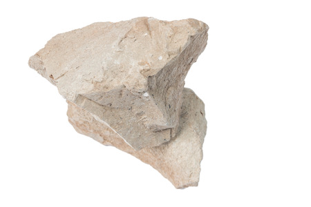 mineral mudstone isolated on whiteの写真素材