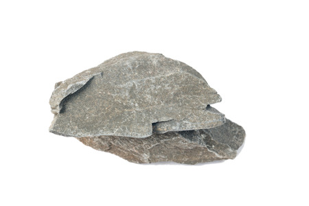 Shale mineral stone isolated on white backgroundの写真素材