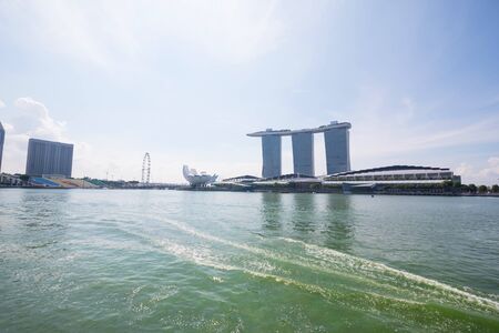 morning at Singapore Marina Bayのeditorial素材