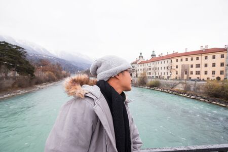 Asian tourists traveling in Europe (German, Austrian, Switzerland)の写真素材
