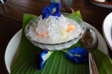 Delicious Desserts and melon from Thailandの写真素材
