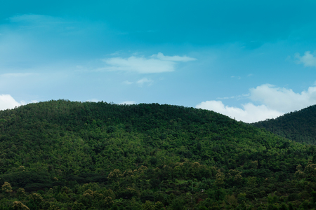 Mountain view and beautiful skyの写真素材
